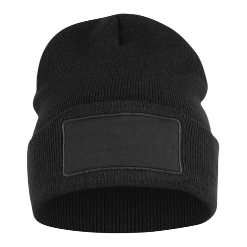 Bild von CliQue Herren Hubert Patch Strickmütze – Schwarz