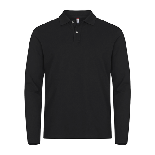 Bild von CLIQUE Stretch Premium langarm Poloshirt Herren 99 - black XXL