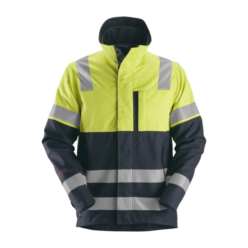 Bild von Snickers ProtecWork Arbeitsjacke: Warnschutzklasse 1 in navy-signalgelb