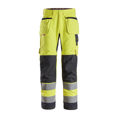 Bild von Snickers ProtecWork Arbeitshose mit Holstertaschen, High-Vis, Klasse 2 46 signalgelb-navy