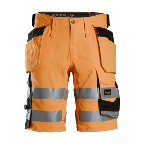 Bild von Snickers High-Vis-Stretchshorts mit Holstertaschen - Warnschutzklasse 1