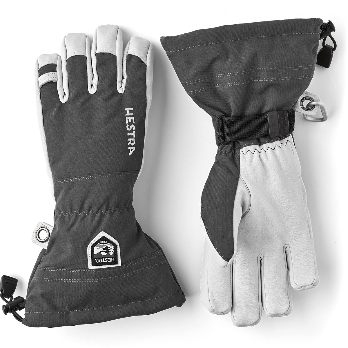 Bild von Hestra Army Leather Heli Ski Handschuhe Herren Skihandschuhe (Grau 9) Alpinhandschuhe