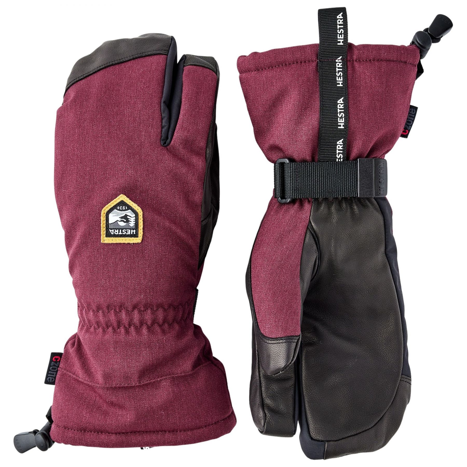 Bild von Hestra CZone Mountain, 3-Finger-Skihandschuhe, dunkelrot