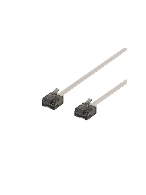 Bild von Deltaco patchkabel - 2 m - gra (U/UTP, CAT6a, 2 m), Netzwerkkabel