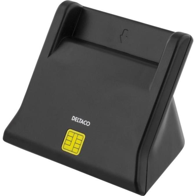 Bild von Deltaco Chipkartenleser (USB 2.0), Speicherkartenlesegerät, Schwarz