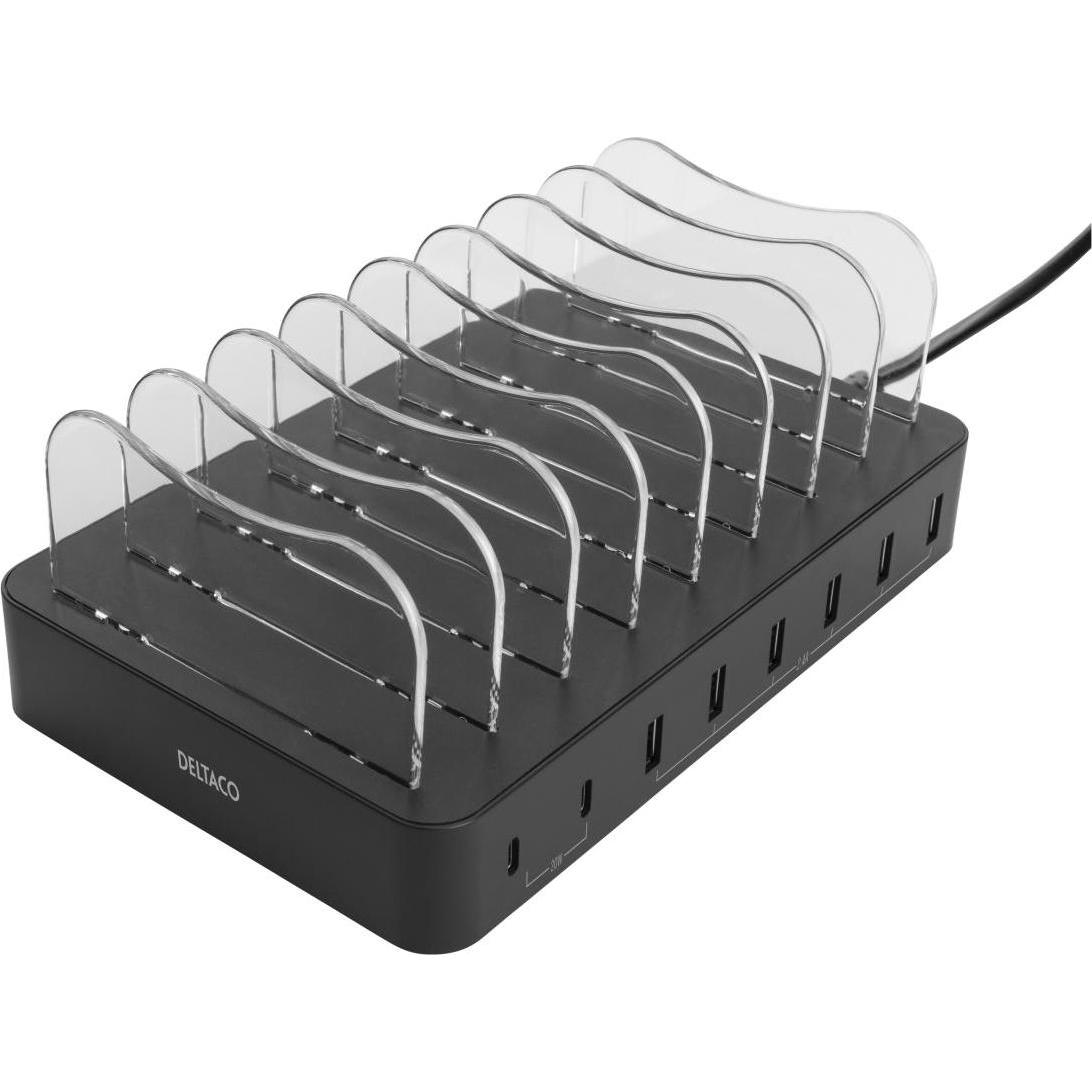 Bild von Deltaco DPS-0201 (75 W), USB Ladegerät, Schwarz