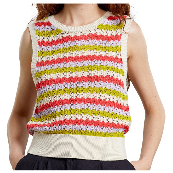 Bild von DEDICATED - Women's Top Oskarshamn Crochet Stripe - Top Gr XL bunt