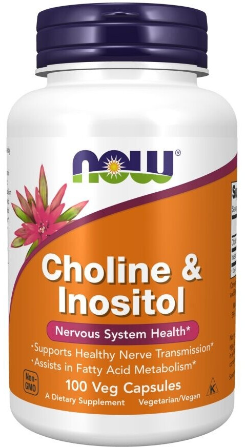 Bild von Now Foods Cholin & Inositol, 500 mg, 100 Kapseln (Packung mit 1)