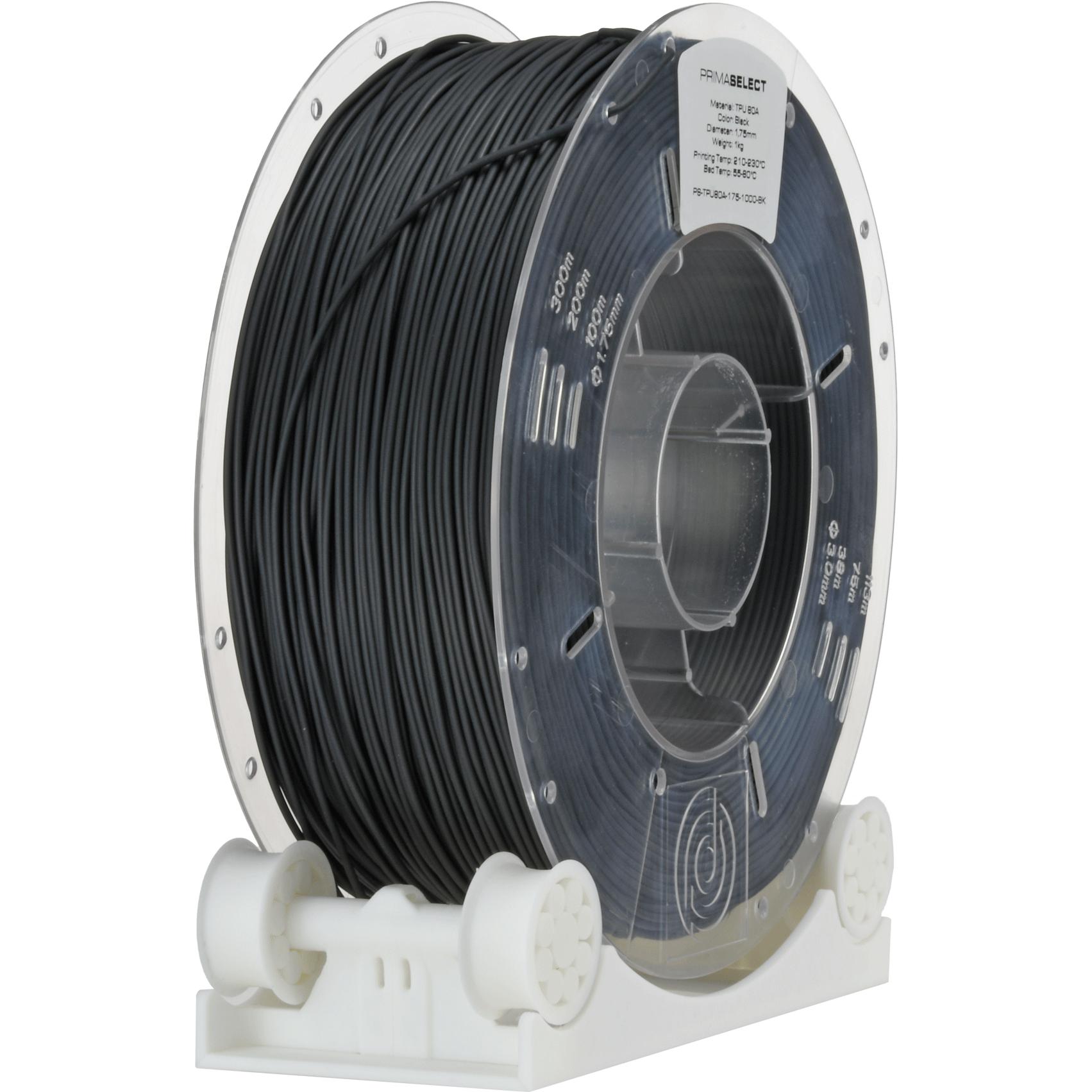 Bild von Prima Creator PrimaSelect TPU 80A (TPU, 1.75 mm, 1000 g, Schwarz), 3D Filament, Schwarz
