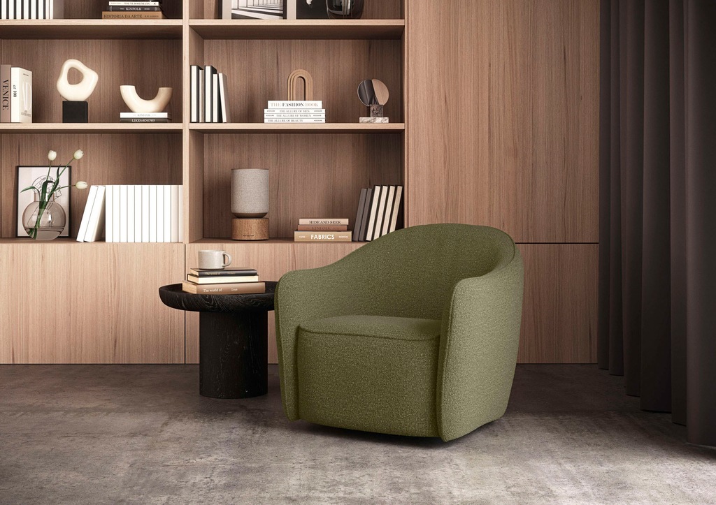 Bild von furninova Loungesessel "Beetle, Designersessel, retro, exclusiv", mit Drehfunktion, im skandinavischen Design