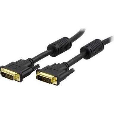 Bild von Deltaco DVI-600A DVI-Kabel 2 m DVI-D Schwarz (2 m, DVI), Video Kabel