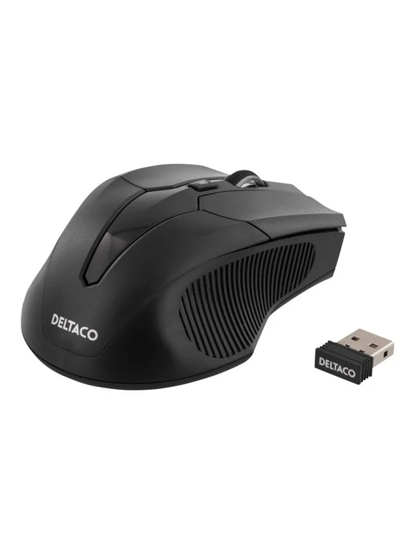 Bild von Deltaco MS-776 - Mouse optical 5 buttons wireless USB Black - Maus (Schwarz)