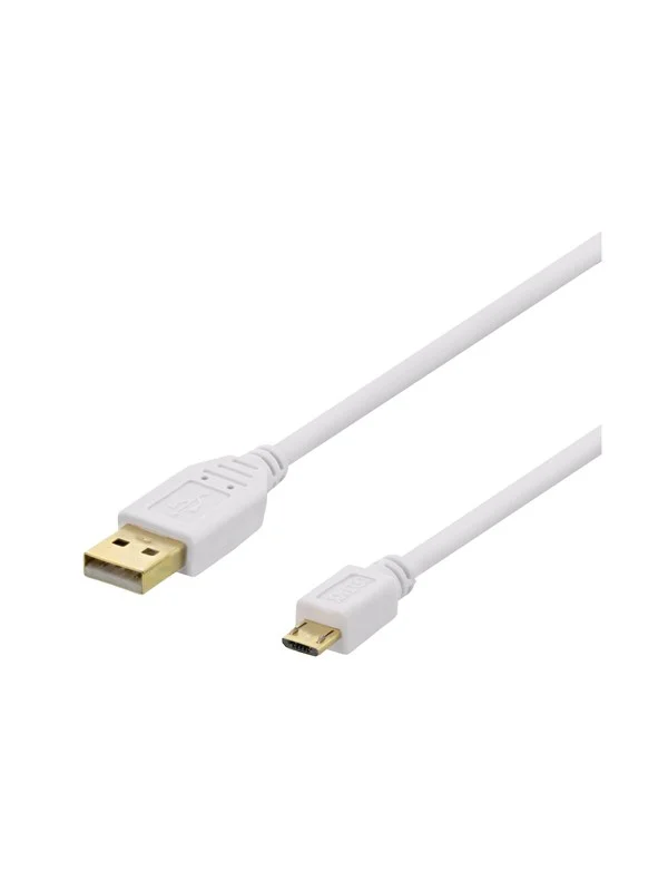Bild von Deltaco USB 2.0 cable Typ A ha - Typ Micro B ha, 5-pin, 1m (1 m, USB 2.0), USB Kabel