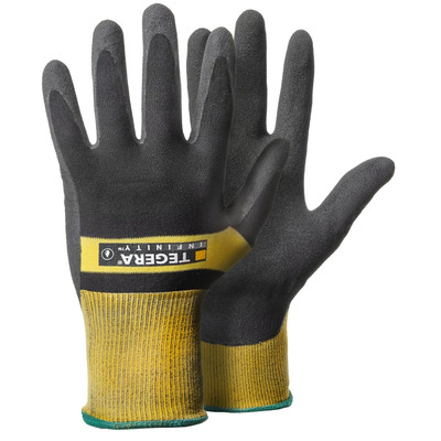Bild von TEGERA Infinity Mehrweg Präzisionshandschuhe Nitril, Nylon Nylon Größe 7 Schwarz, Gelb 6 Paar