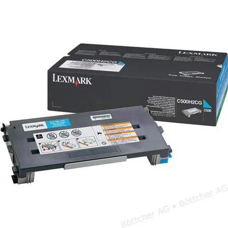 Bild von Lexmark - Tonerpatrone - Hohe Ergiebigkeit - 1 x Cyan - 3000 Seiten - LCCP - für C500n, X500n, 502n (C500H2CG)