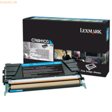Bild von Lexmark - Hohe Ergiebigkeit - Cyan - Original - Tonerpatrone LCCP, LRP - für X748de, 748dte (X748H1CG)