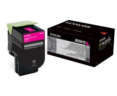 Bild von Lexmark 800H3 - Hohe Ergiebigkeit - Magenta - original - Tonerpatrone LCCP - für Lexmark CX410de, CX410dte, CX410e (80C0H30)