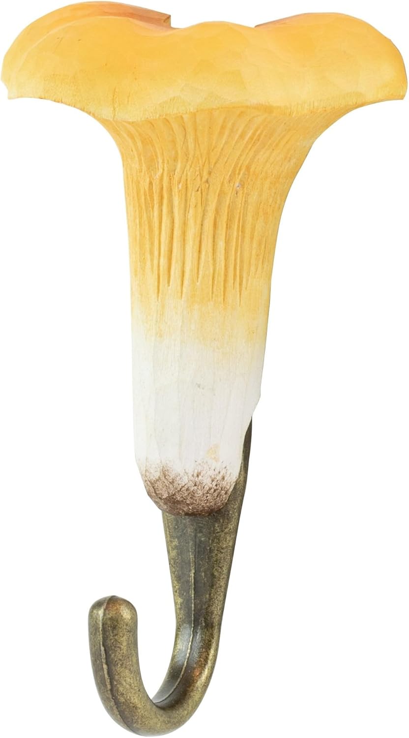 Bild von WILDLIFEGARDEN Wildlife Garden WG4550 Haken Pfifferling - Handgeschnitzter Wandhaken aus Holz und Metall