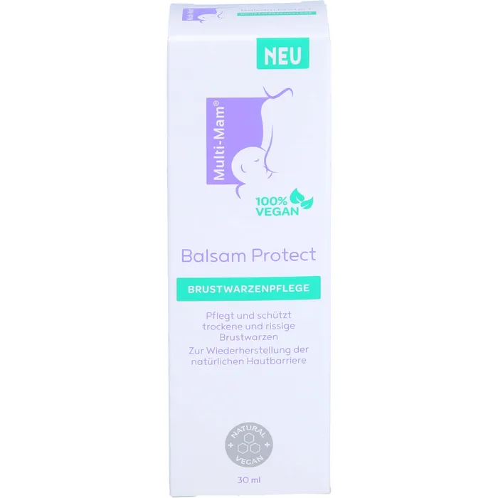 Bild von Multi-Mam Balsam Protect beruhigt und schützt trockene und rissige Brustwarzen während und vor der Stillzeit, Brustwarzencreme stillen, 30 ml Tube