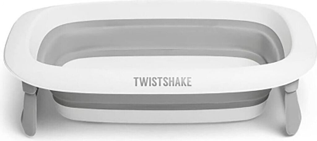 Bild von Twistshake Badewannen Faltbare für Neugeborene Kleinkind Babys, Platzsparend Klappbare und Rutschfeste Babybadewanne, Tragbar und komfortabel, 0 Monat+, Kapazität:30 L, Grau/Weiß