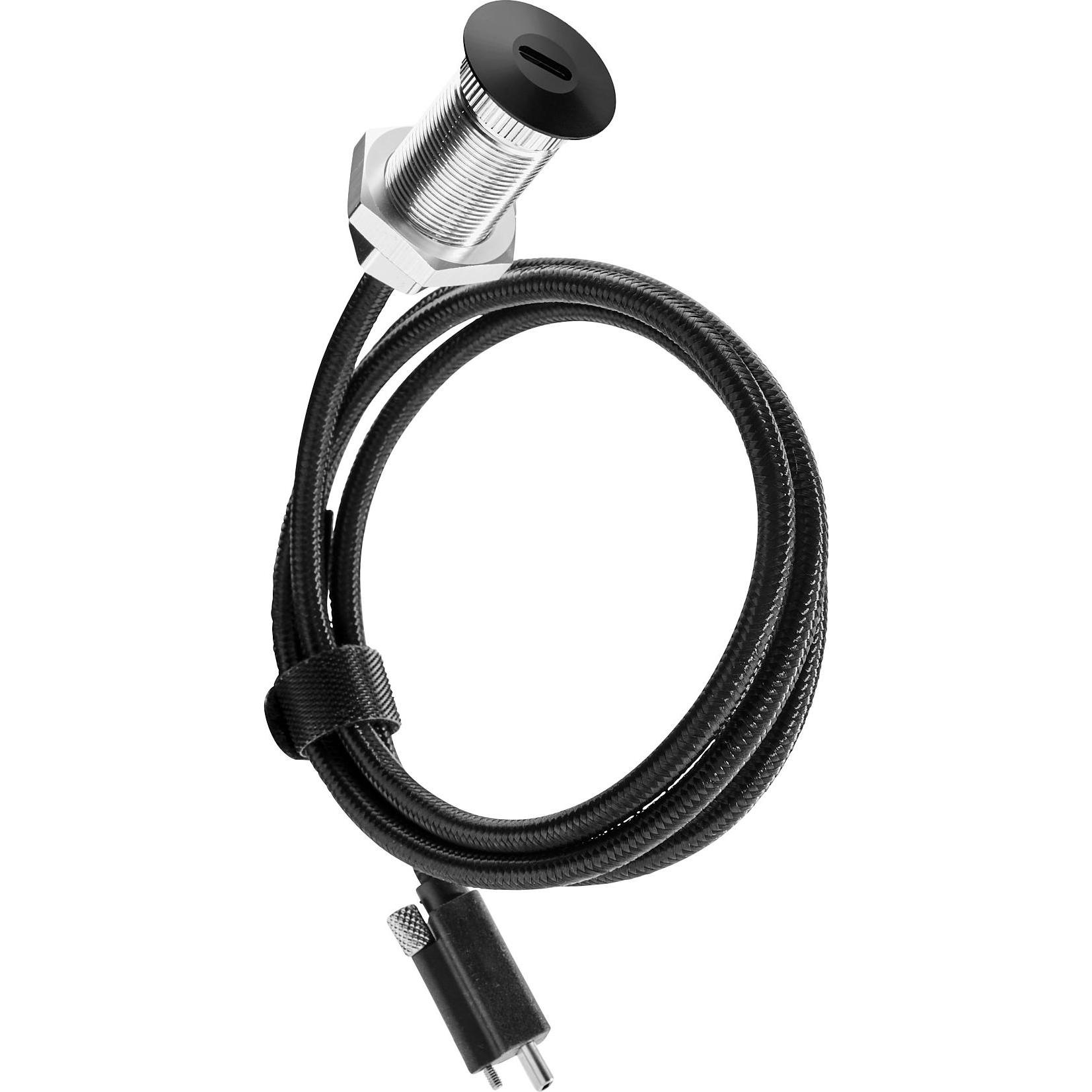 Bild von Konjac Sponge Ochno Socket - USB-C outlet w. locking screw 1m cable in Black (1 m, USB 3.2 Gen 2), USB Kabel