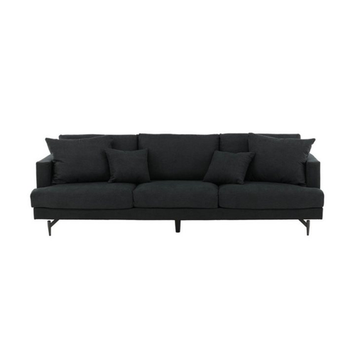 Bild von Sofia Sofa 3 Personen Velours Schwarz
