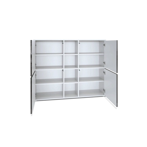 Bild von Möbelhandel Klipenstein Highboard NOAH V3, Kommode Schrank Landhaus, Korpus Weiß matt