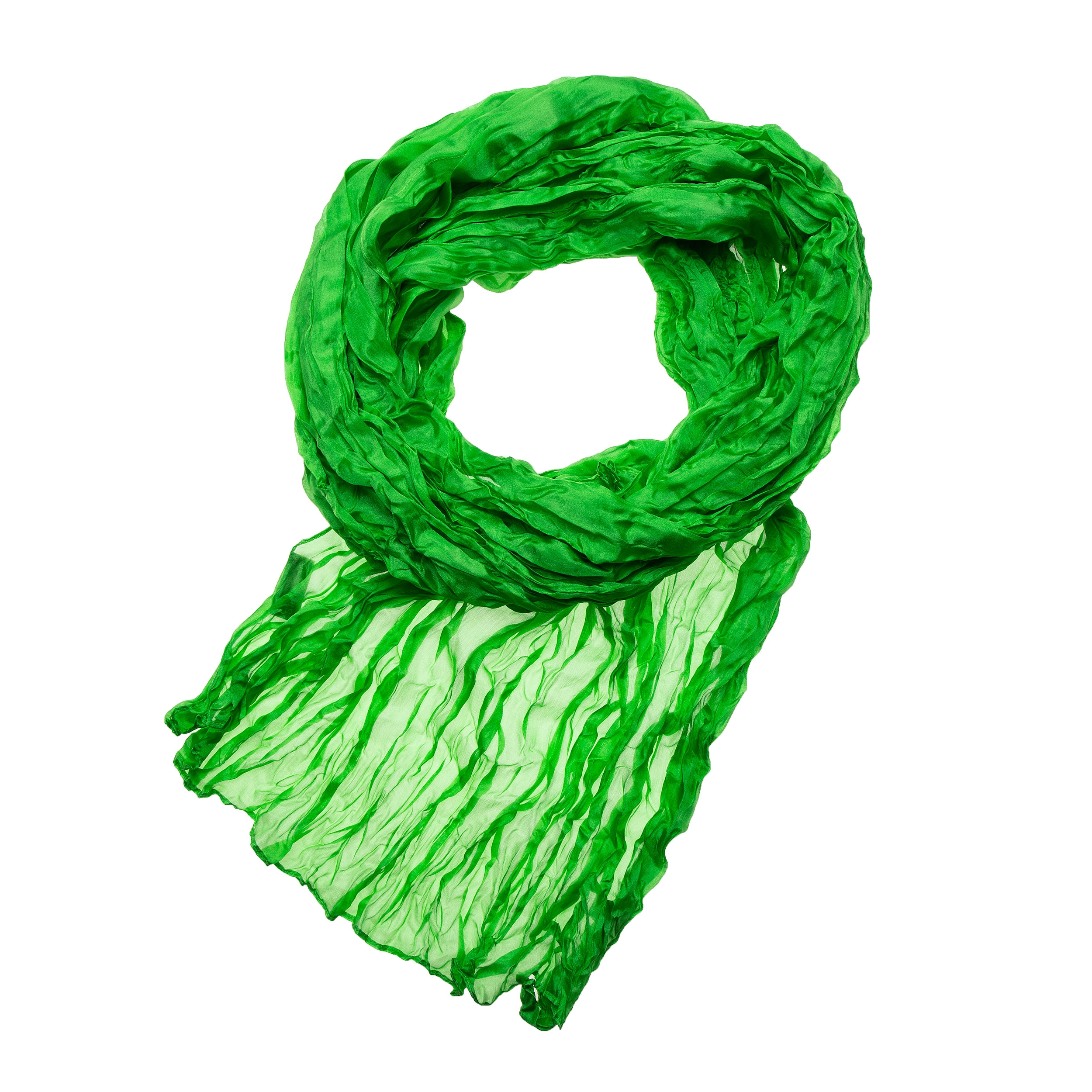 Bild von Silkroad Seidenschal Knitterschal Halstuch Schal Crashschal einfarbig