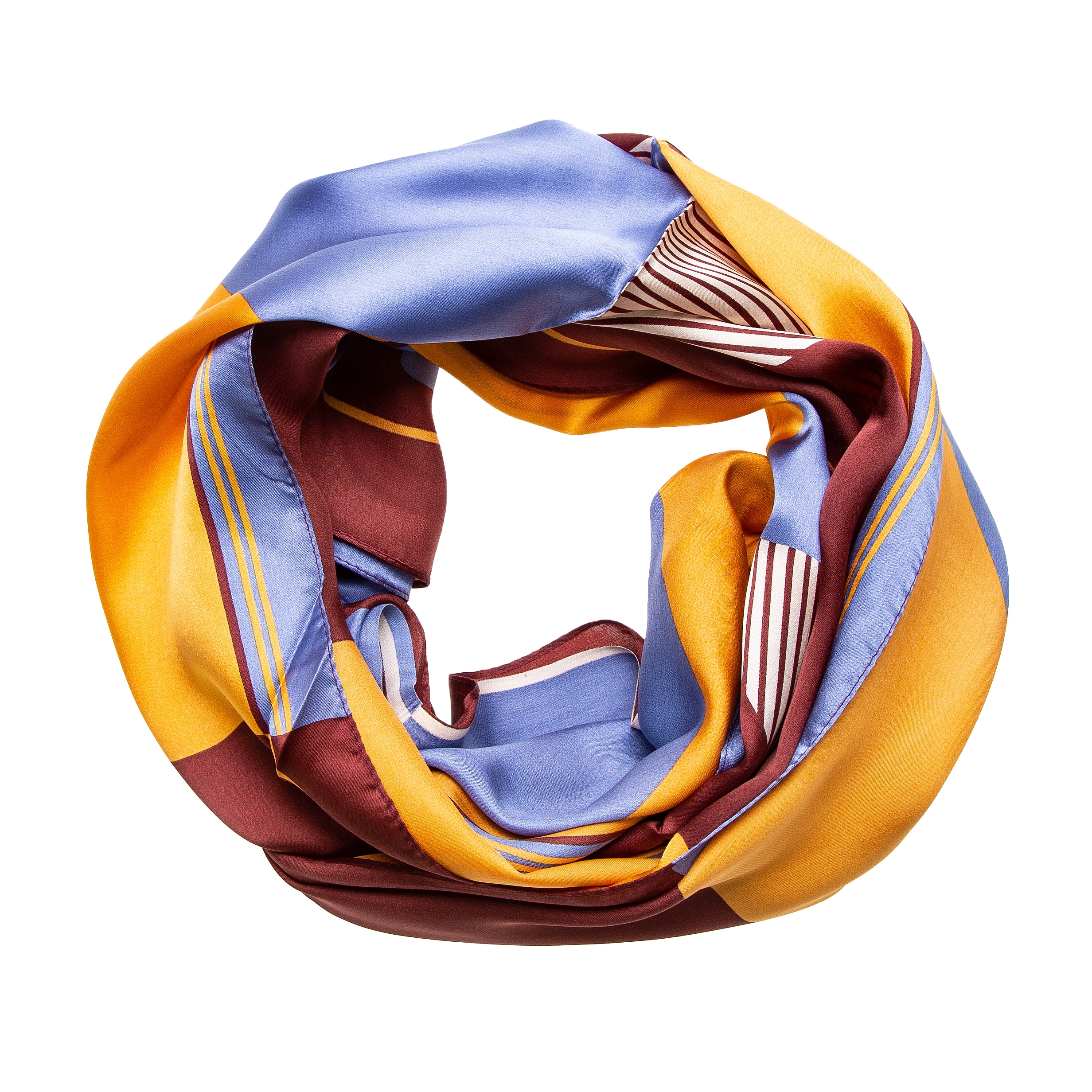 Bild von SEABRIGHT Seidenschal Seidenschal Halstuch Schal Satin Grafikprint