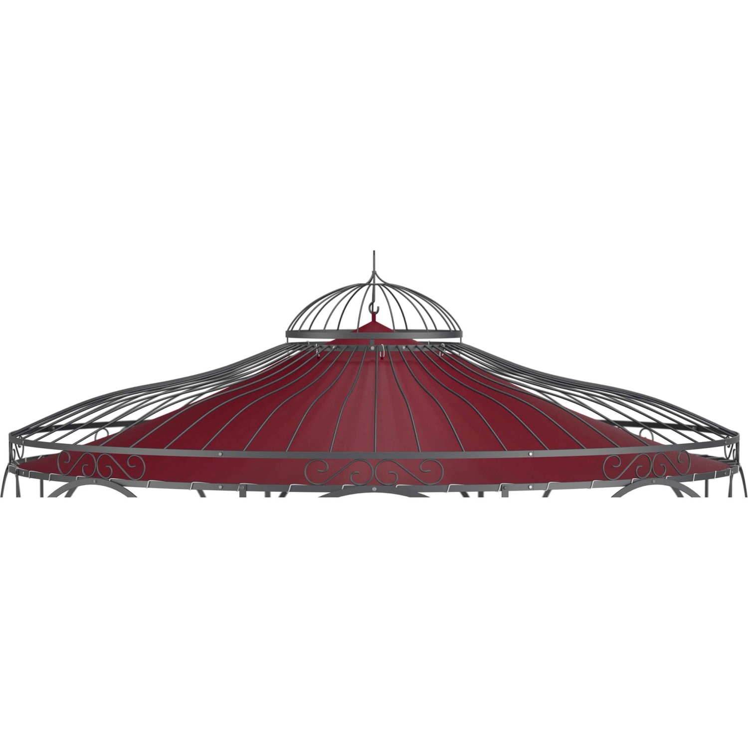 Bild von Eleo Sonnensegel Florenz Ø 370 cm für Pavillon Florenz Weinrot