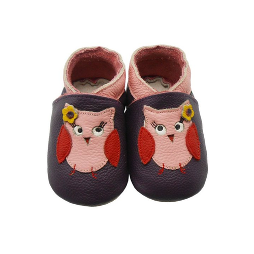 Bild von Sayoyo Weiche Leder Krabbelschuhe Eule – Der perfekte Begleiter für kleine Entdecker