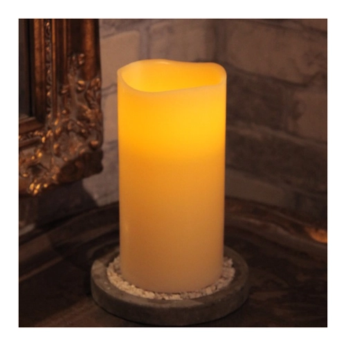 Bild von Star Trading - Star LED-Leuchtkerze mit Echtwachs, flackernd, Timer, batterie betrieben, Sichtkarton 20 x 10 cm, warmweiß 068-66