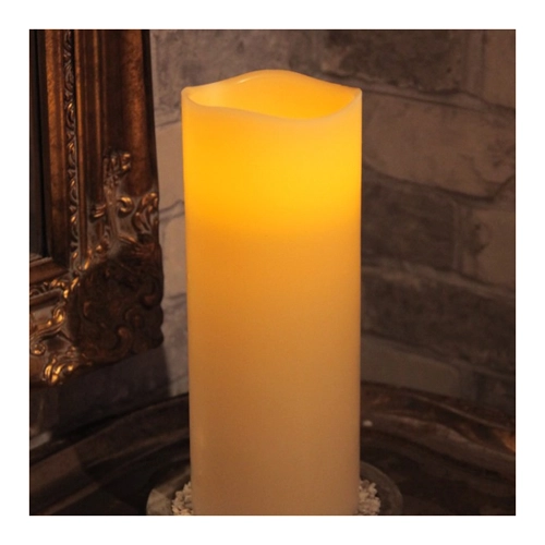 Bild von Star Trading - Star LED-Leuchtkerze mit Echtwachs, flackernd, Timer, batterie betrieben, Sichtkarton 25 x 10 cm, warmweiß 068-67