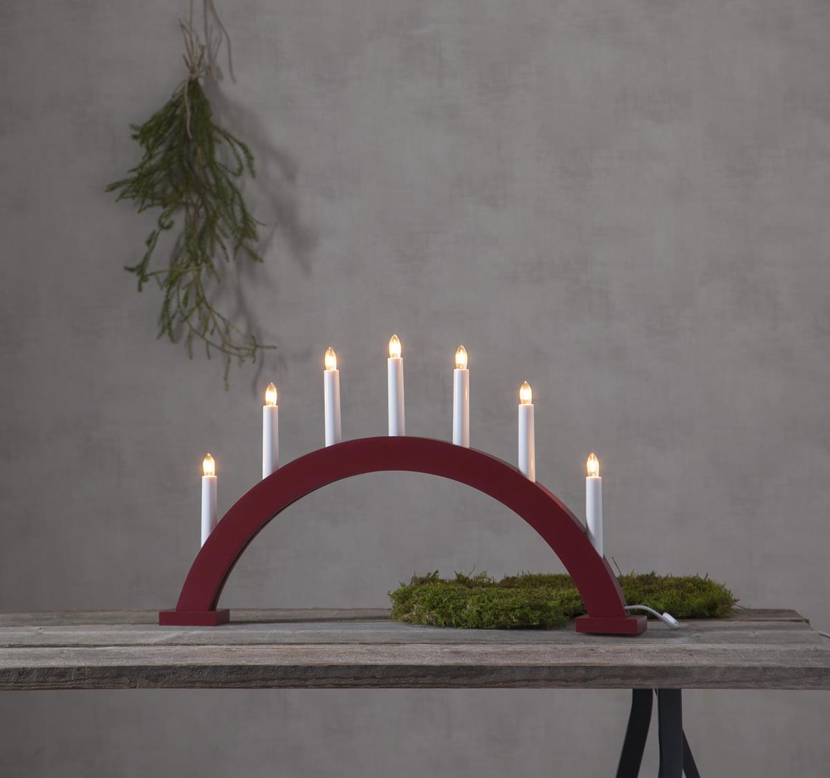 Bild von Lichterbogen TRAPP - 7 warmweiße Glühlampen - L: 57cm, H: 34cm - Ho...