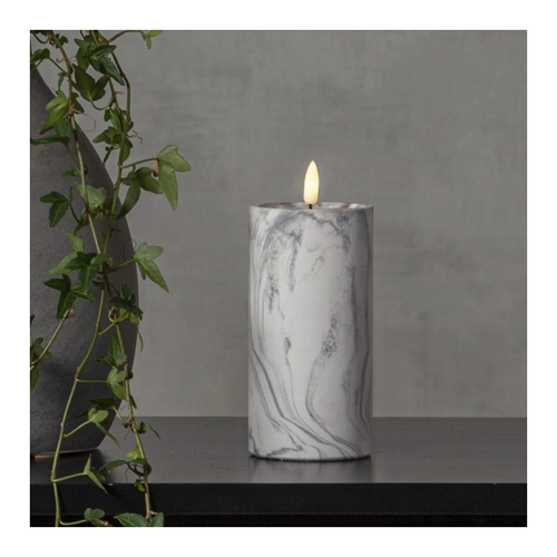 Bild von Star LED-Kerze 'Flamme Marble', Marmoroptik