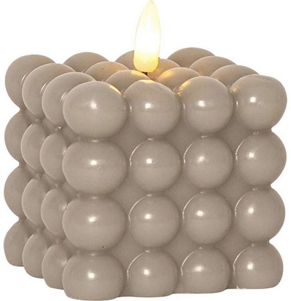Bild von STAR TRADING LED Dekolicht LED Bubble Stumpenkerze "Flamme Dot" in Beige