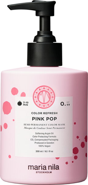 Bild von Maria Nila - Colour Refresh Pink Pop, 300 ml - Pflegende Haarmaske mit semi-permanenten Farbpigmenten - Lebendige Farbpflege für kreatives Haarstyling & Rosa-Töne - Vegan & Tierfreundlich