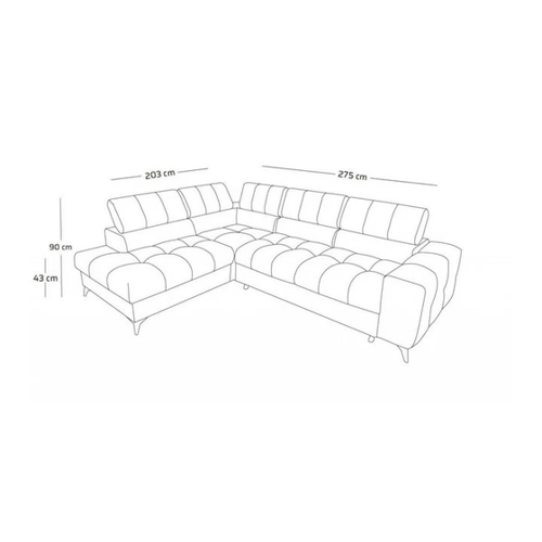 Bild von Ecksofa Schlafsofa Sofa SPARKS – Vielseitigkeit trifft auf modernes Design