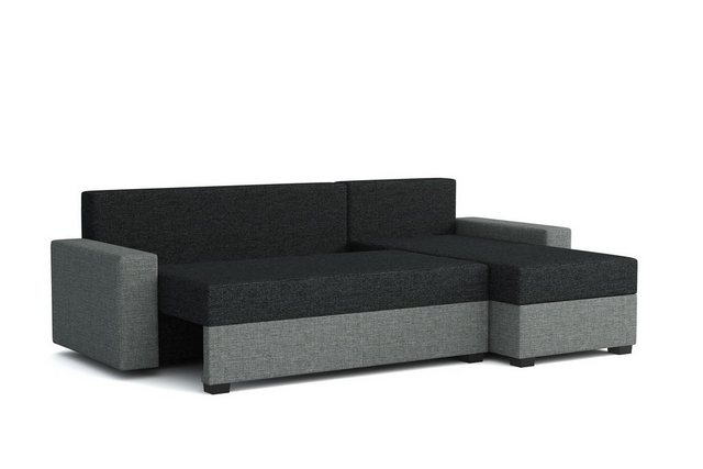 Bild von Fun Möbel Ecksofa Schlafsofa Sofa AGNETA in Stoff Lincoln, Ottomane Links oder Rechts, 1 Bettkasten, Rundum bezogen