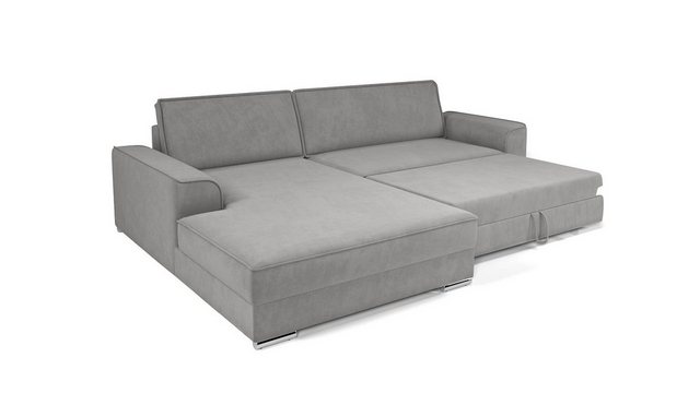 Bild von Fun Möbel Ecksofa SANTIAGO in Stoff, Ottomane Rechts oder Links, mit Schlaffunktion