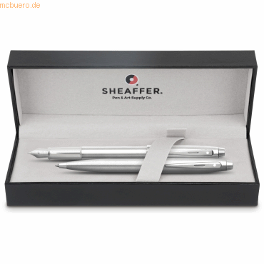Bild von Sheaffer Schreibgeräteset 100 Kugelschreiber + Füllfederhalter Chrom G