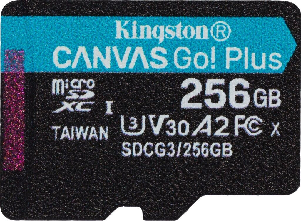 Bild von Kingston 256GB microSDXC Canvas Go Plus 170R A2 U3 V30 Einzelpack ohne Adapter, sdcg3/256gbsp, 256 GB, MicroSD, Kla