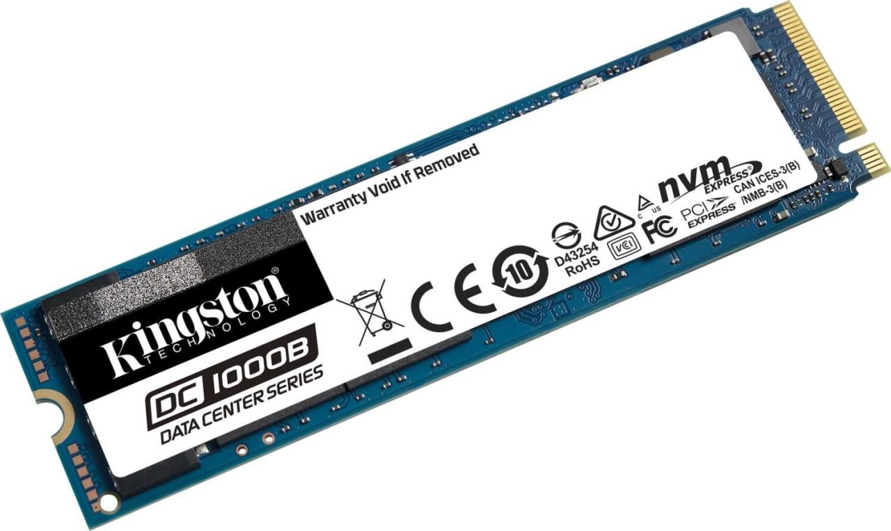 Bild von Kingston DC1000B Enterprise NVMe SSD 480 GB M.2 2280 TLC PCIe Gen3 x4