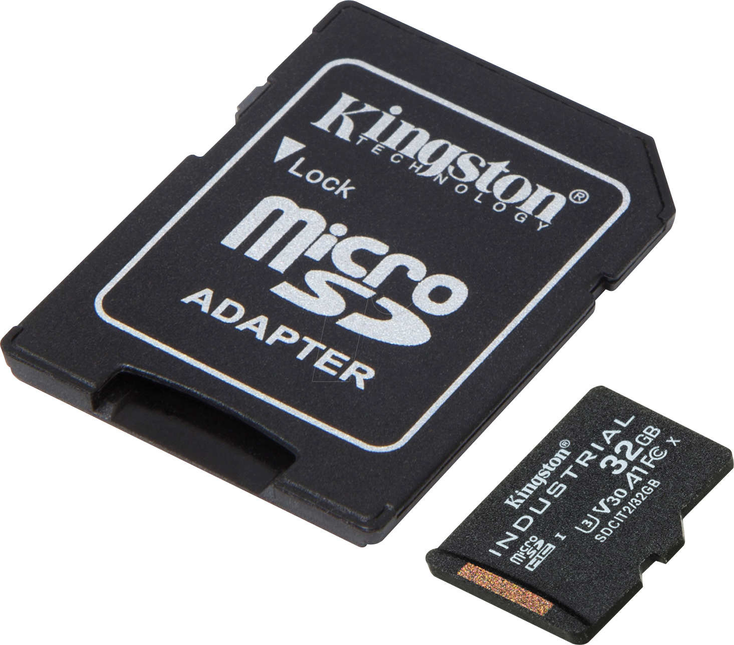 Bild von Kingston INDUSTRIAL microSD 32GB + SD Adapter Speicherkarte (32 GB, UHS-I Class 10, 100 MB/s Lesegeschwindigkeit)