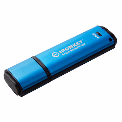 Bild von Kingston IronKey 64GB USB-C Vault Privacy 50C AES-256 verschlüsselter, ikvp50c/64gb, F 197, 64 GB, USB Typ-C, 3