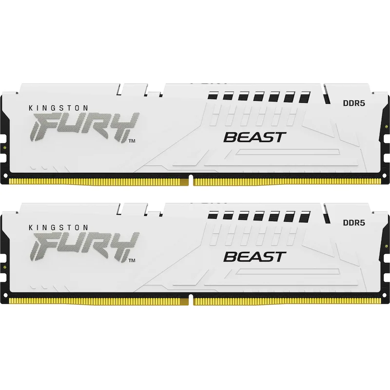 Bild von Kingston FURY Beast DDR5-6000 - 32GB - CL36 - Dual Channel (2 pcs) - AMD EXPO - Weiß