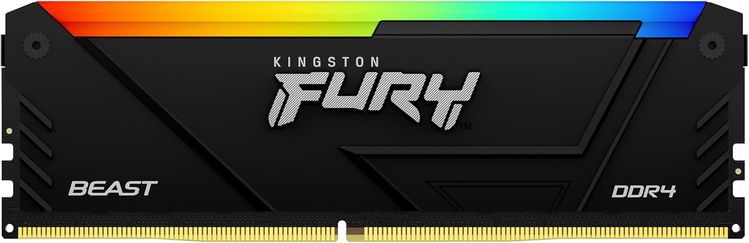 Bild von Kingston FURY Beast RGB 8GB 3733MT/s DDR4 CL19 DIMM PC Arbeitsspeicher KF437C19BB2A/8