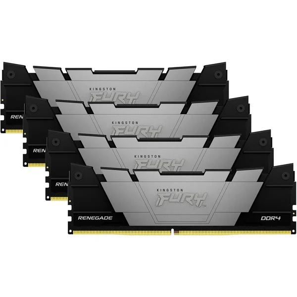 Bild von Kingston FURY Renegade - DDR4 - Kit - 32GB: 4 x 8GB - DIMM 288-PIN - 1800 MHz / PC4-28800 - CL16 - non-ECC - Schwarz (KF436C16RB2K4/32)