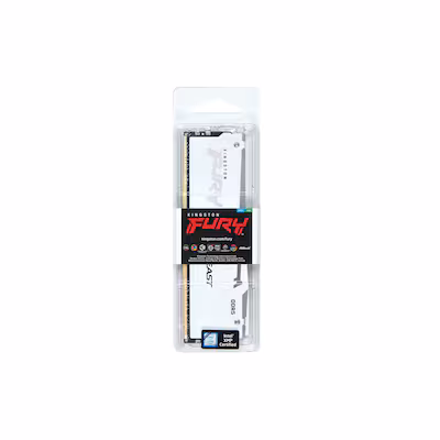 Bild von Kingston FURY Beast RGB DDR5-6800 - 16GB - CL34 - Single Channel (1 pcs) - AMD EXPO & Intel XMP - Weiß mit RGB