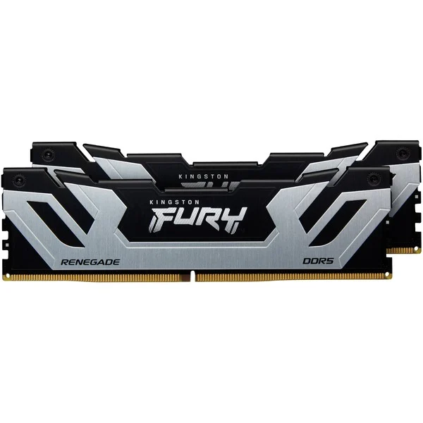 Bild von Kingston FURY Renegade - DDR5 - Kit - 48 GB: 2 x 24 GB - DIMM 288-PIN - 4200 MHz / PC5-67200 - CL40 - 1.45 V - ungepuffert - on-die ECC - Schwarz, Silber (KF584CU40RSK2-48)